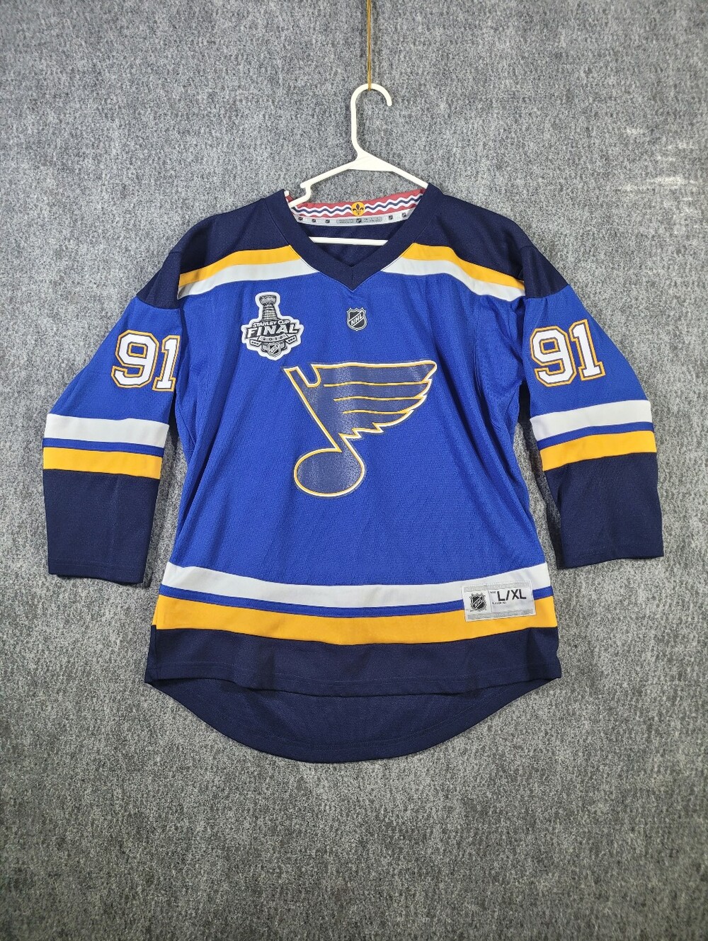 St Louis Blues Tarasenko 91 Youth Jersey L/XL 2019 Stanley Cup Finals NHL